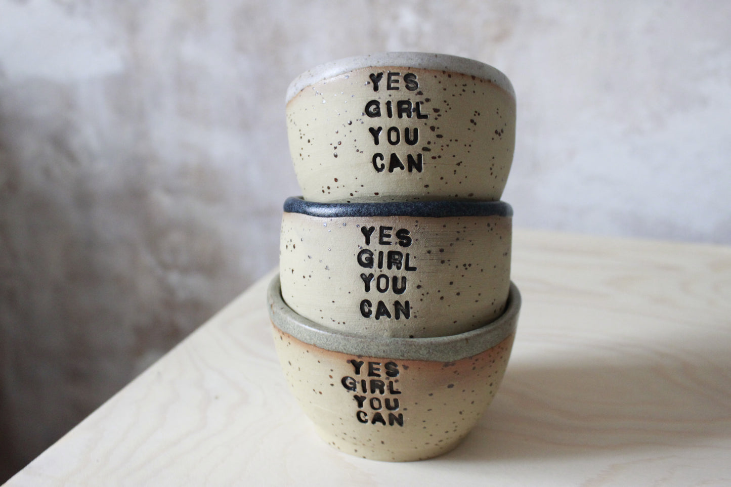 Becher "yes girl you can"